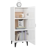 VidaXL Dressoir 34,5x34x90 cm bewerkt hout hoogglans wit