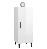 VidaXL Dressoir 34,5x34x90 cm bewerkt hout hoogglans wit