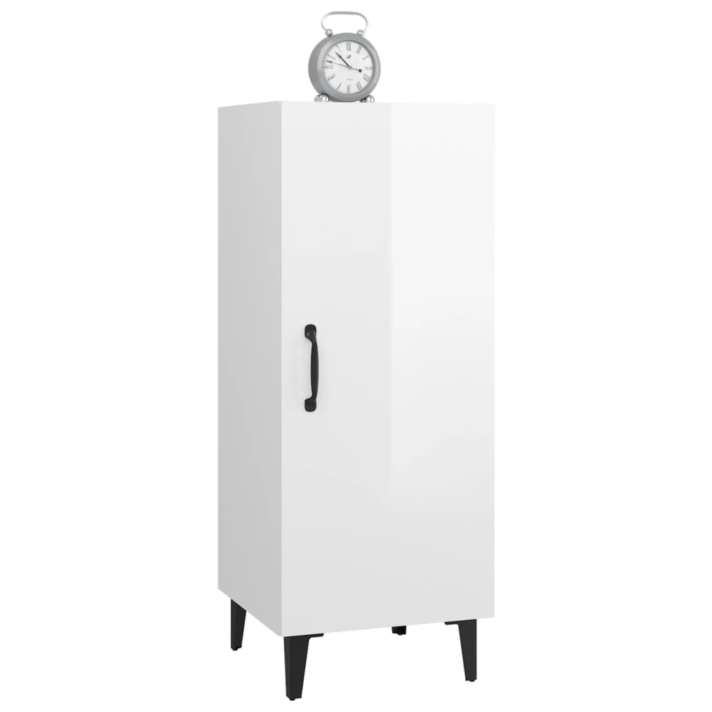 VidaXL Dressoir 34,5x34x90 cm bewerkt hout hoogglans wit