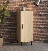 VidaXL Dressoir 34,5x34x90 cm bewerkt hout sonoma eikenkleurig