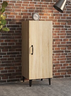 VidaXL Dressoir 34,5x34x90 cm bewerkt hout sonoma eikenkleurig