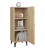 VidaXL Dressoir 34,5x34x90 cm bewerkt hout sonoma eikenkleurig