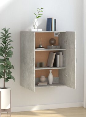 VidaXL Hangkast 69,5x34x90 cm bewerkt hout betongrijs