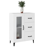 VidaXL Dressoir 69,5x34x90 cm bewerkt hout wit