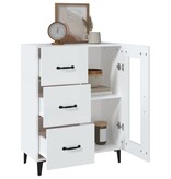 VidaXL Dressoir 69,5x34x90 cm bewerkt hout wit