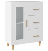 VidaXL Dressoir 69,5x34x90 cm bewerkt hout wit