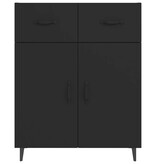 VidaXL Dressoir 69,5x34x90 cm bewerkt hout zwart