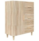 VidaXL Dressoir 69,5x34x90 cm bewerkt hout sonoma eikenkleurig