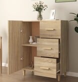 VidaXL Dressoir 69,5x34x90 cm bewerkt hout sonoma eikenkleurig