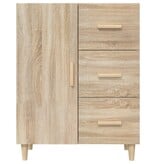 VidaXL Dressoir 69,5x34x90 cm bewerkt hout sonoma eikenkleurig