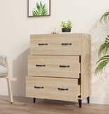 VidaXL Dressoir 69,5x34x90 cm bewerkt hout sonoma eikenkleurig