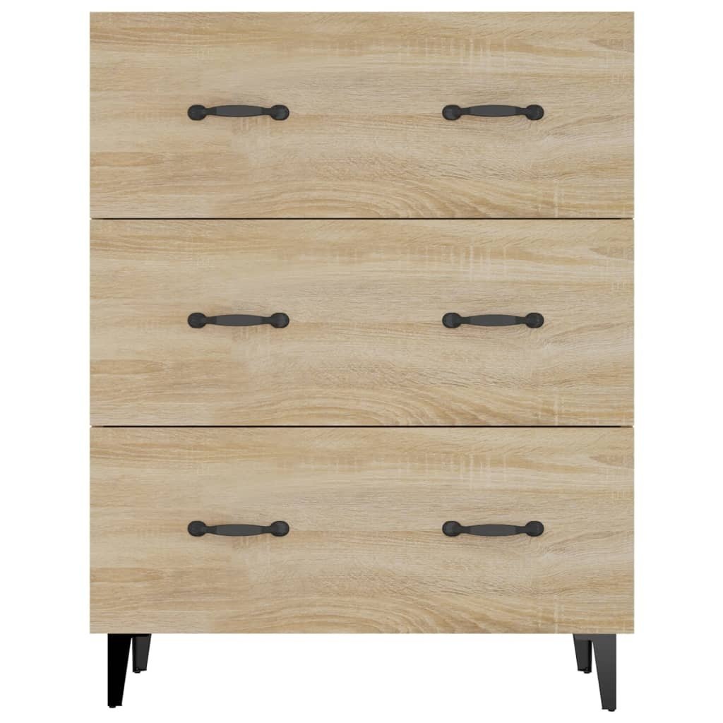 VidaXL Dressoir 69,5x34x90 cm bewerkt hout sonoma eikenkleurig