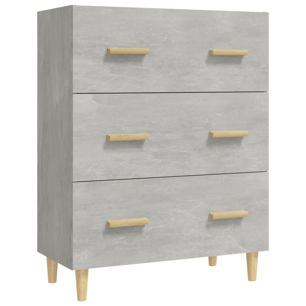 VidaXL Dressoir 70x34x90 cm bewerkt hout betongrijs
