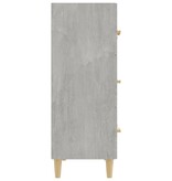 VidaXL Dressoir 70x34x90 cm bewerkt hout betongrijs