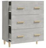 VidaXL Dressoir 70x34x90 cm bewerkt hout betongrijs