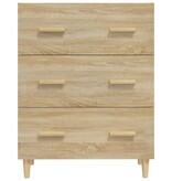 VidaXL Dressoir 70x34x90 cm bewerkt hout sonoma eikenkleurig