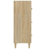 VidaXL Dressoir 70x34x90 cm bewerkt hout sonoma eikenkleurig