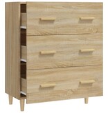 VidaXL Dressoir 70x34x90 cm bewerkt hout sonoma eikenkleurig