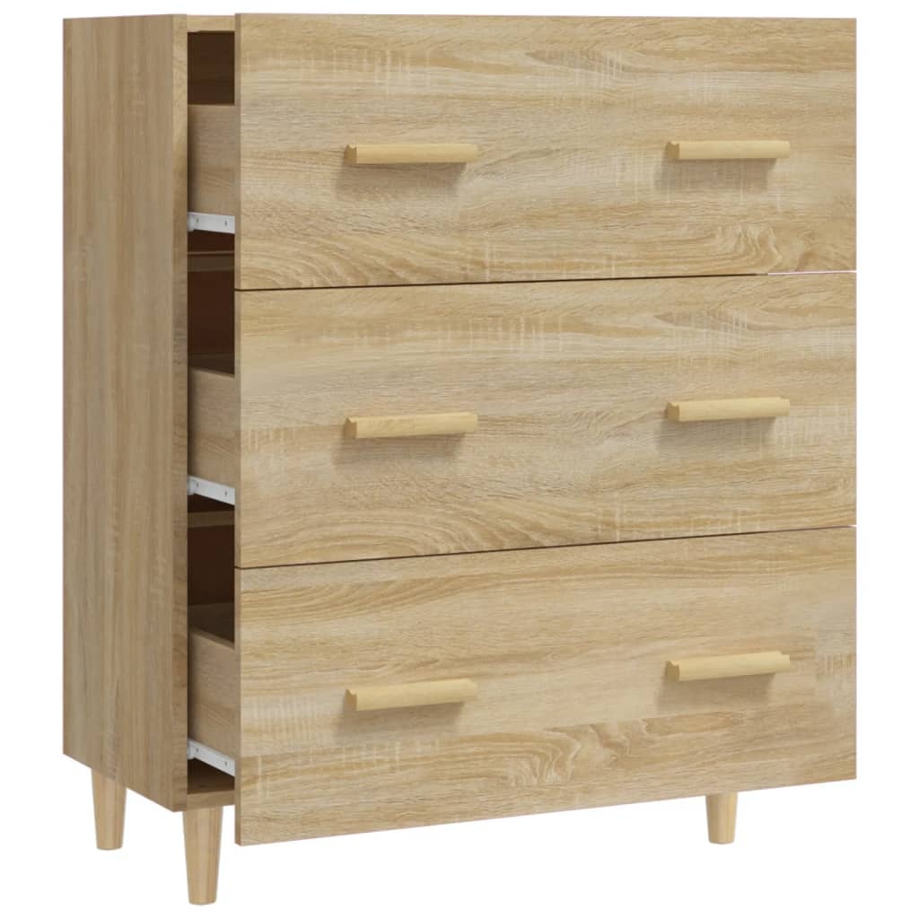 VidaXL Dressoir 70x34x90 cm bewerkt hout sonoma eikenkleurig