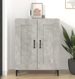 VidaXL Dressoir 69,5x34x90 cm bewerkt hout betongrijs
