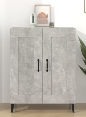 VidaXL Dressoir 69,5x34x90 cm bewerkt hout betongrijs