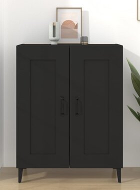 VidaXL Dressoir 69,5x34x90 cm bewerkt hout zwart