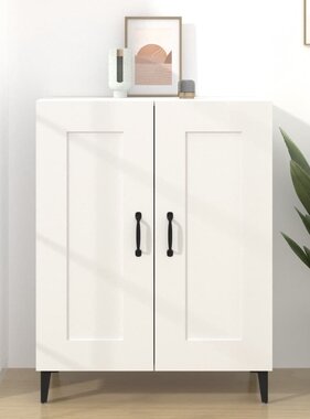 VidaXL Dressoir 69,5x34x90 cm bewerkt hout wit