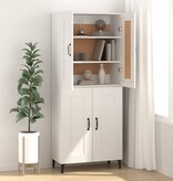 VidaXL Dressoir 69,5x34x90 cm bewerkt hout wit