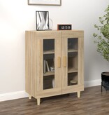 VidaXL Dressoir 69,5x34x90 cm bewerkt hout sonoma eikenkleurig