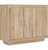 VidaXL Dressoir 92x35x75 cm bewerkt hout sonoma eikenkleurig