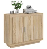 VidaXL Dressoir 92x35x75 cm bewerkt hout sonoma eikenkleurig