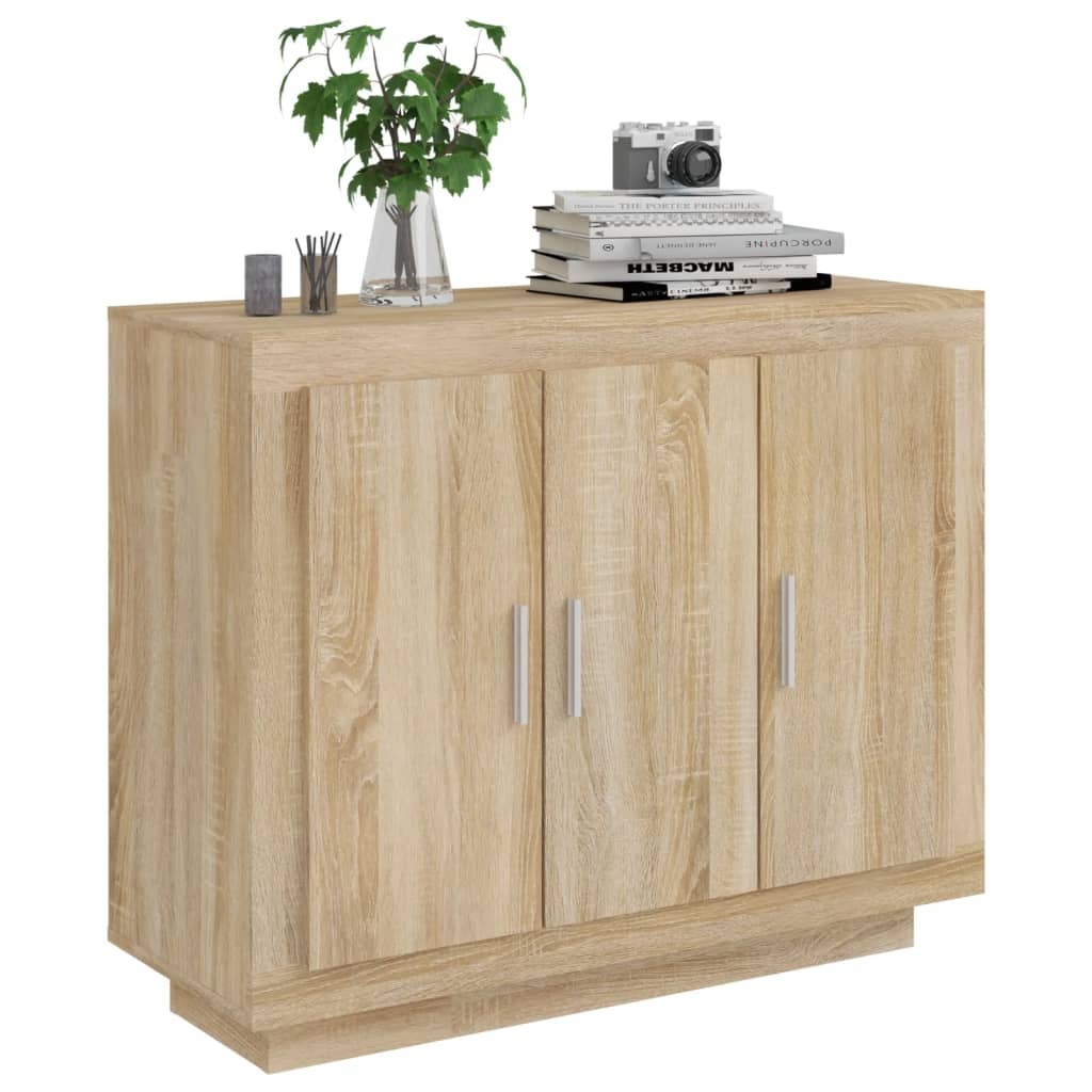 VidaXL Dressoir 92x35x75 cm bewerkt hout sonoma eikenkleurig