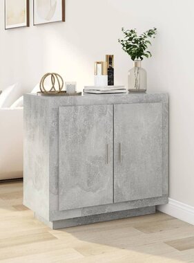 VidaXL Dressoir 80x40x75 cm bewerkt hout betongrijs