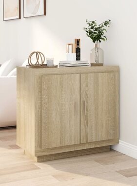 VidaXL Dressoir 80x40x75 cm bewerkt hout sonoma eikenkleurig