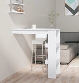 VidaXL Bartafel wandgemonteerd 102x45x103,5 cm hout hoogglans wit