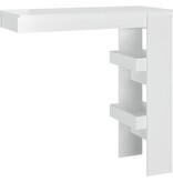 VidaXL Bartafel wandgemonteerd 102x45x103,5 cm hout hoogglans wit