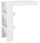 VidaXL Bartafel wandgemonteerd 102x45x103,5 cm hout hoogglans wit