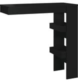 VidaXL Bartafel wandgemonteerd 102x45x103,5 cm bewerkt hout zwart