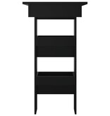 VidaXL Bartafel wandgemonteerd 102x45x103,5 cm bewerkt hout zwart