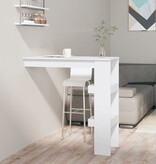 VidaXL Bartafel wandgemonteerd 102x45x103,5 cm bewerkt hout wit