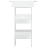 VidaXL Bartafel wandgemonteerd 102x45x103,5 cm bewerkt hout wit