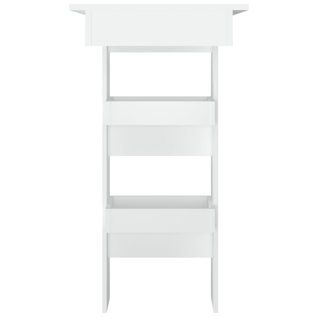 VidaXL Bartafel wandgemonteerd 102x45x103,5 cm bewerkt hout wit