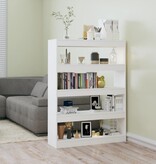 VidaXL Boekenkast/kamerscherm 100x30x135 cm hoogglans wit