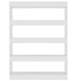 VidaXL Boekenkast/kamerscherm 100x30x135 cm hoogglans wit