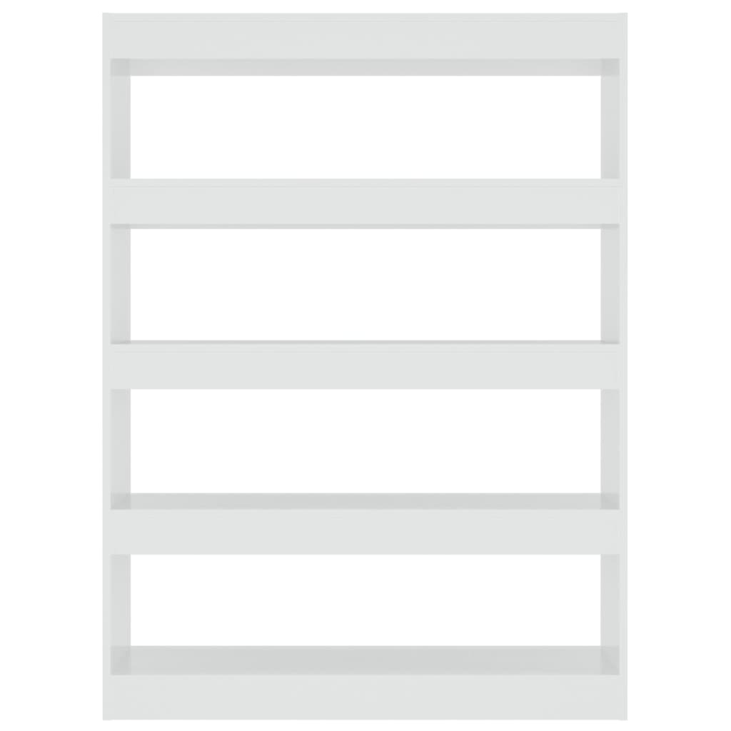 VidaXL Boekenkast/kamerscherm 100x30x135 cm hoogglans wit