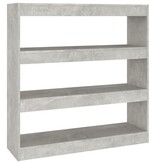 VidaXL Boekenkast/kamerscherm 100x30x103 cm betongrijs
