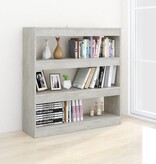 VidaXL Boekenkast/kamerscherm 100x30x103 cm betongrijs
