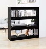 VidaXL Boekenkast/kamerscherm 100x30x103 cm zwart