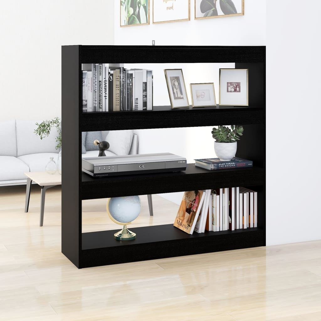 VidaXL Boekenkast/kamerscherm 100x30x103 cm zwart
