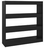 VidaXL Boekenkast/kamerscherm 100x30x103 cm zwart